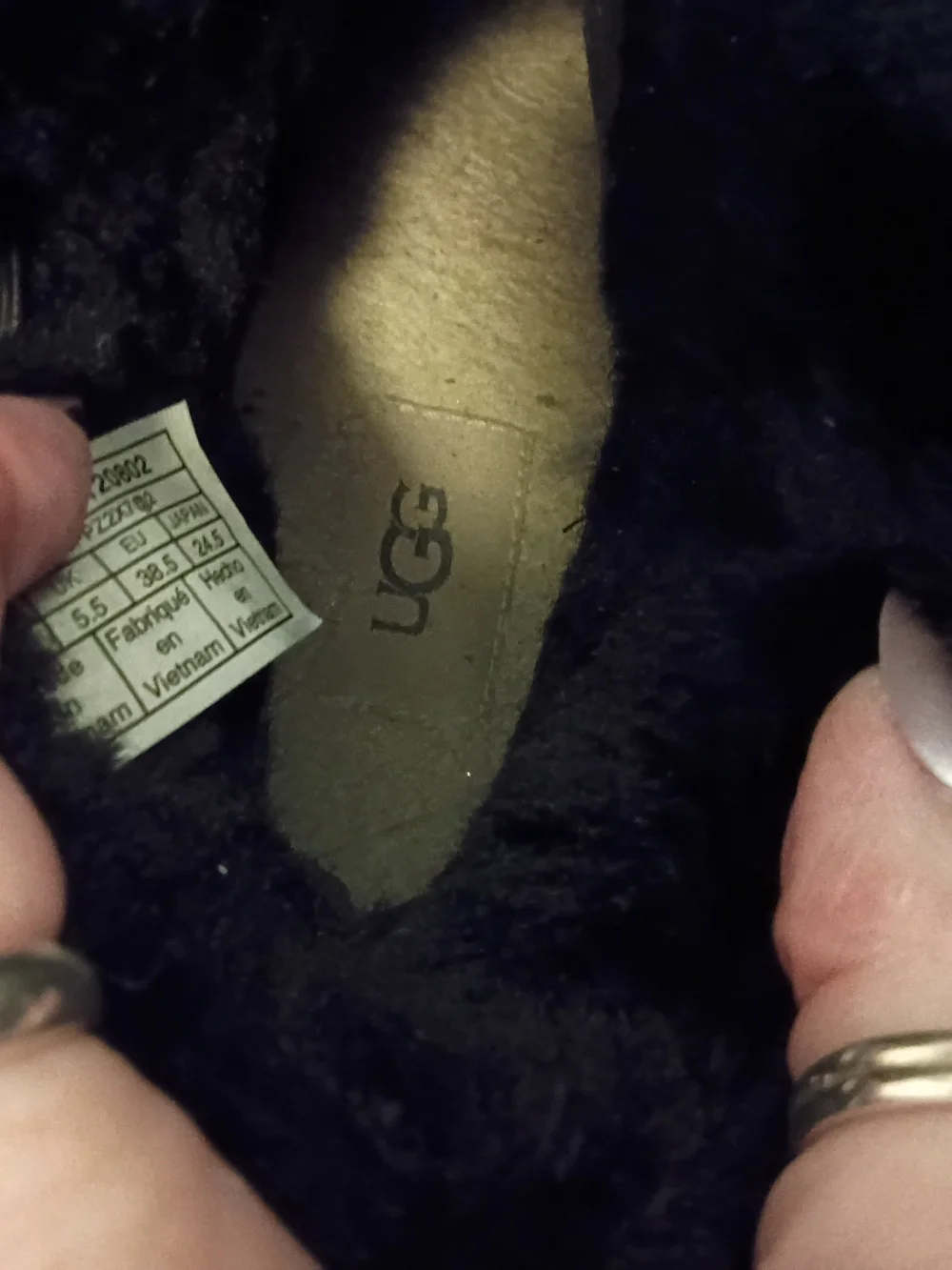 UGG Black Suede Faux-Fur Winter Boot